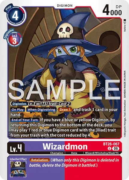 Digimon TCG Card 'BT26-067' 'Wizardmon'