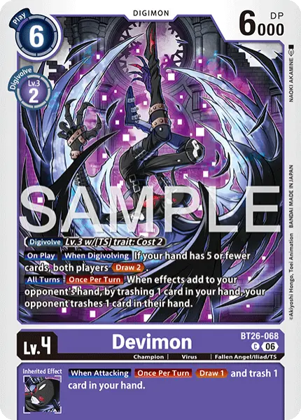 Digimon TCG Card 'BT26-068' 'Devimon'