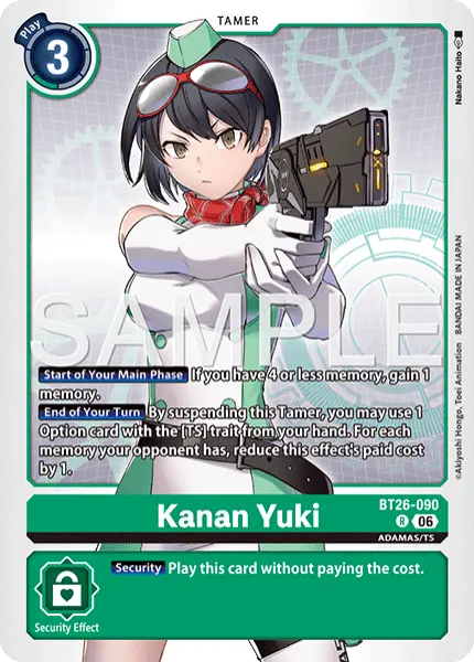 Digimon TCG Card 'BT26-090' 'Kanan Yuki'