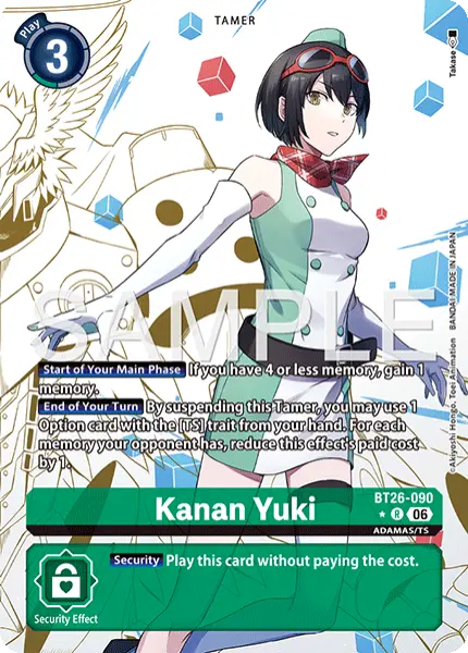 Digimon TCG Card 'BT26-090_P1' 'Kanan Yuki'