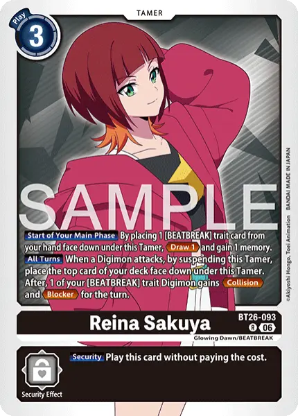 Digimon TCG Card 'BT26-093' 'Reina Sakuya'