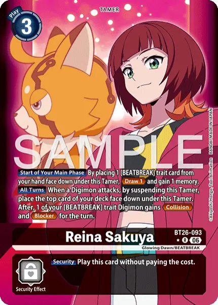 Digimon TCG Card 'BT26-093_P1' 'Reina Sakuya'