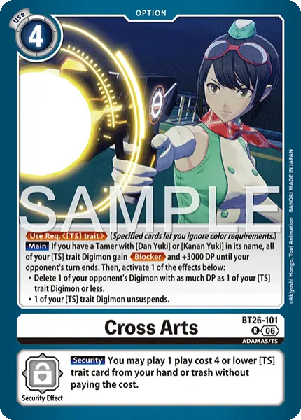 Digimon TCG Card 'BT26-101' 'Cross Arts'