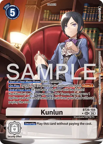 Digimon TCG Card 'BT26-104_P1' 'Kunlun'