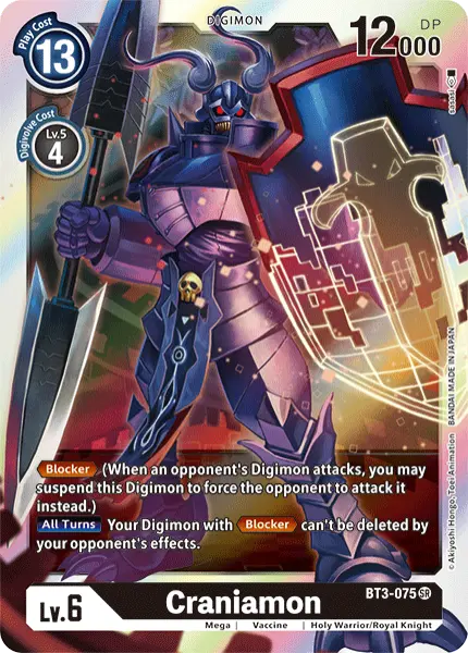 Digimon TCG Card 'BT3-075' 'Craniamon'