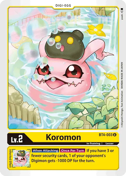 Digimon TCG Card 'BT4-003' 'Koromon'