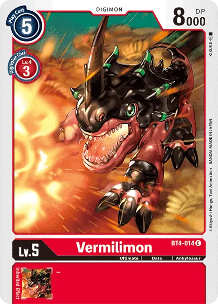 Digimon TCG Card 'BT4-014' 'Vermilimon'