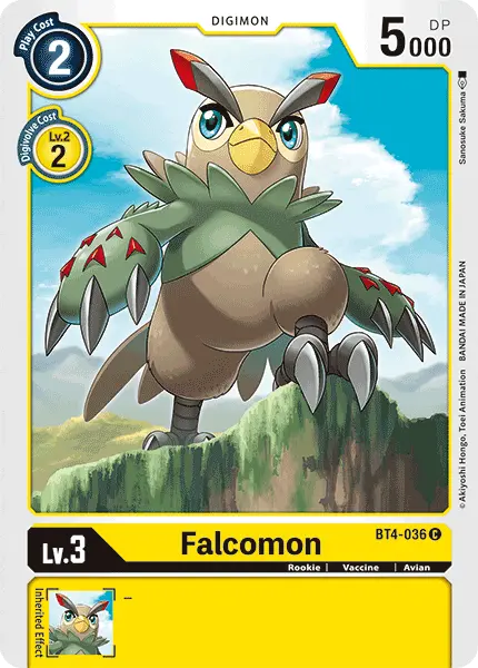 Digimon TCG Card 'BT4-036' 'Falcomon'