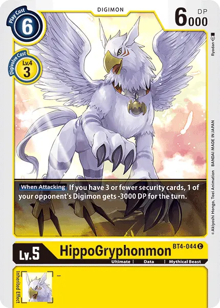 Digimon TCG Card 'BT4-044' 'HippoGryphonmon'