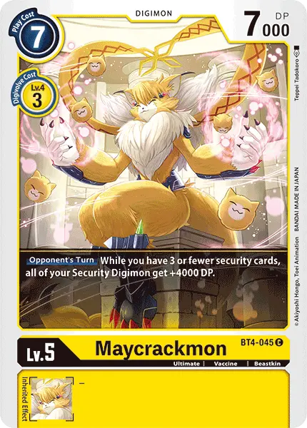 Digimon TCG Card 'BT4-045' 'Maycrackmon'