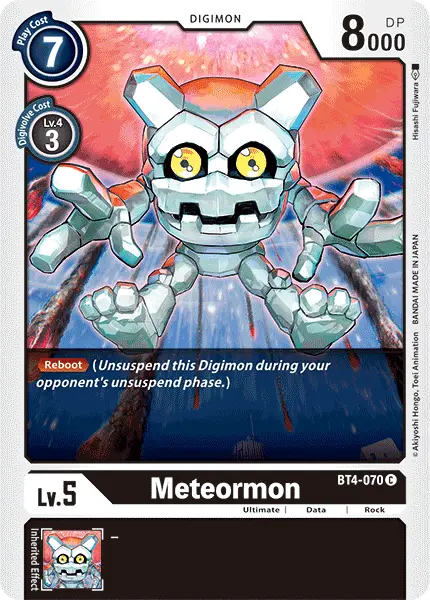 Digimon TCG Card 'BT4-070' 'Meteormon'