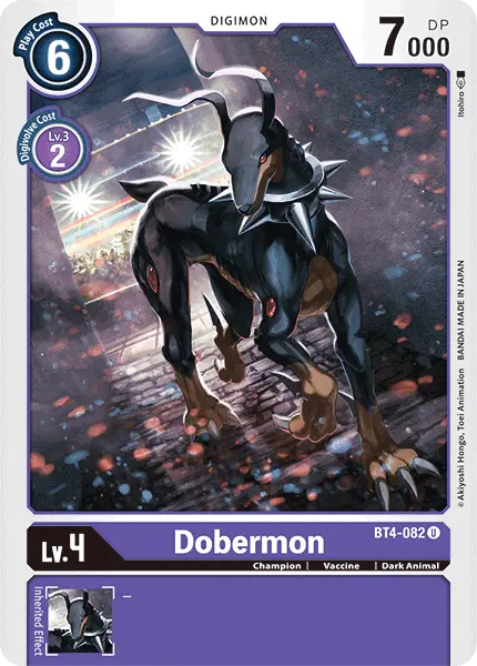 Digimon TCG Card 'BT4-082' 'Dobermon'