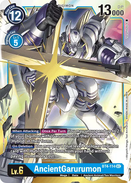 Digimon TCG Card 'BT4-114' 'AncientGarurumon'