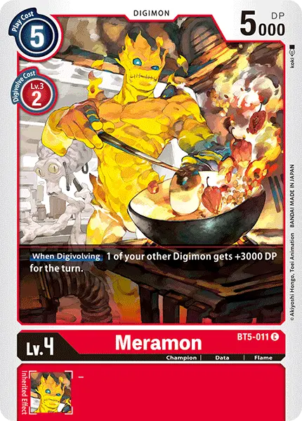 Digimon TCG Card 'BT5-011' 'Meramon'
