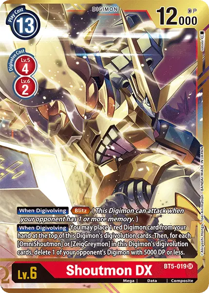 Digimon TCG Card 'BT5-019_P1' 'Shoutmon DX'