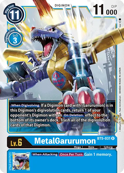 Digimon TCG Card 'BT5-031' 'MetalGarurumon'