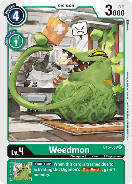 Digimon TCG Card 'BT5-050' 'Weedmon'