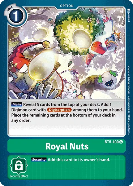 Digimon TCG Card 'BT5-100' 'Royal Nuts'