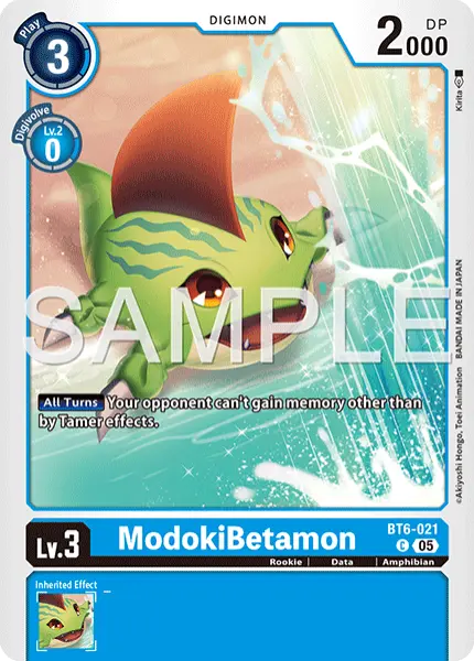 Digimon TCG Card 'BT6-021_P2' 'ModokiBetamon'