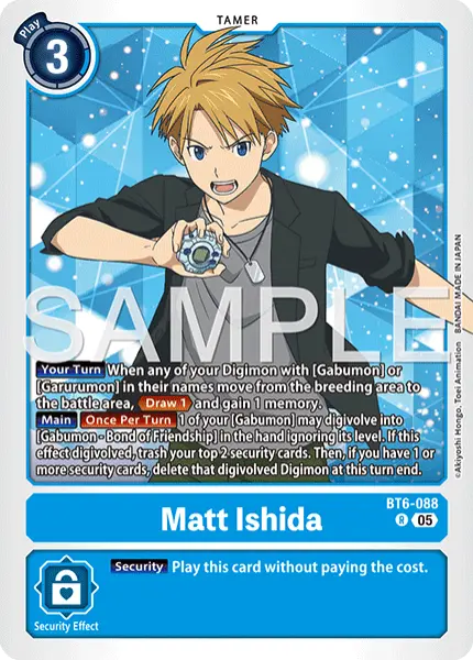 Digimon TCG Card 'BT6-088_P2' 'Matt Ishida'