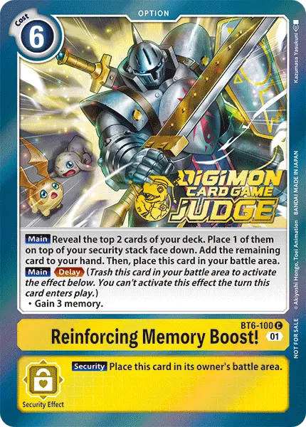 Digimon TCG Card 'BT6-100_P1' 'Reinforce Memory Boost!'
