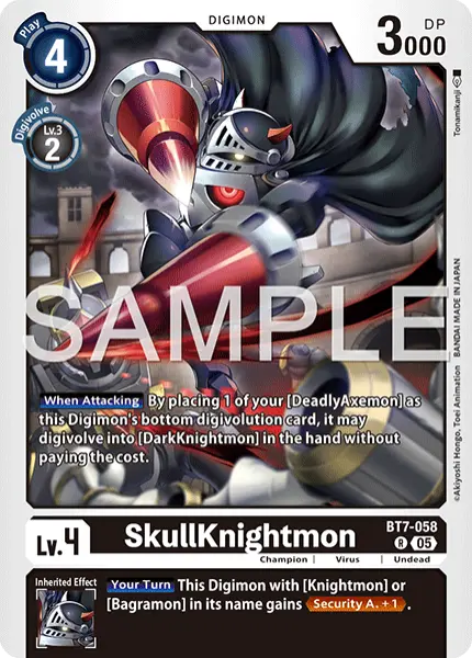 Digimon TCG Card 'BT7-058_P2' 'SkullKnightmon'