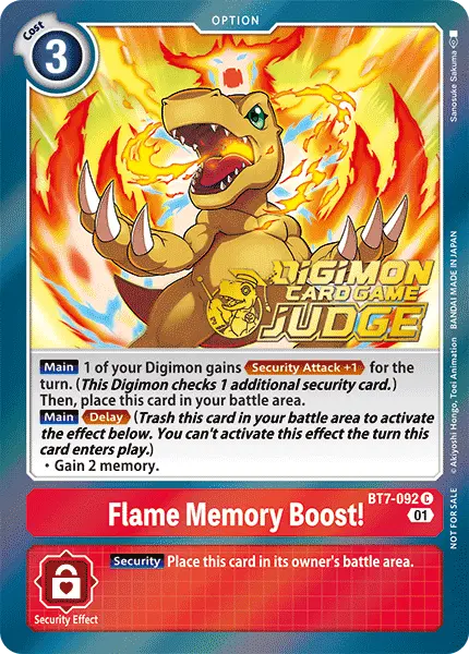 Digimon TCG Card 'BT7-092_P1' 'Flame Memory Boost!'