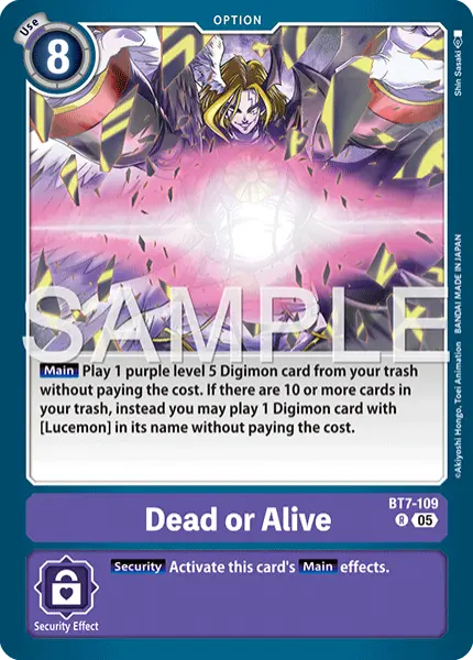 Digimon TCG Card 'BT7-109_P1' 'Dead or Alive'