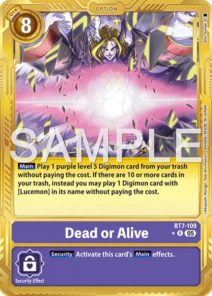 Digimon TCG Card 'BT7-109_P2' 'Dead or Alive'