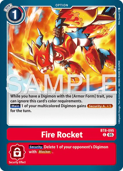 Digimon TCG Card 'BT8-095_P1' 'Fire Rocket'