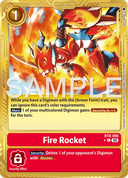 Digimon TCG Card 'BT8-095_P2' 'Fire Rocket'
