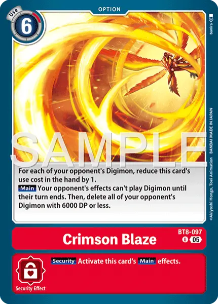 Digimon TCG Card 'BT8-097_P4' 'Crimson Blaze'