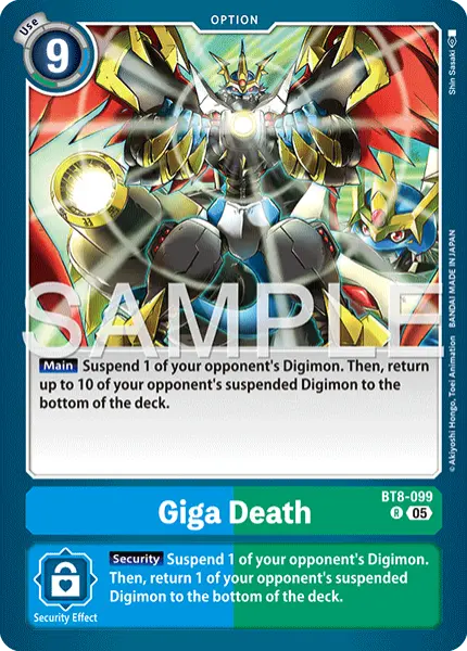 Digimon TCG Card 'BT8-099_P1' 'Giga Death'