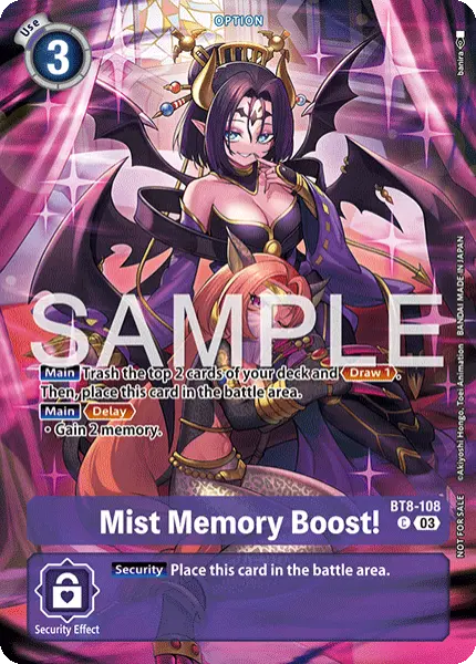 Digimon TCG Card 'BT8-108_P3' 'Mist Memory Boost!'