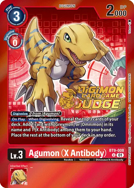 Digimon TCG Card 'BT9-008_P2' 'Agumon (X Antibody)'