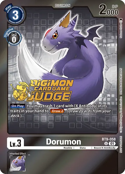 Digimon TCG Card 'BT9-058_P2' 'Dorumon'