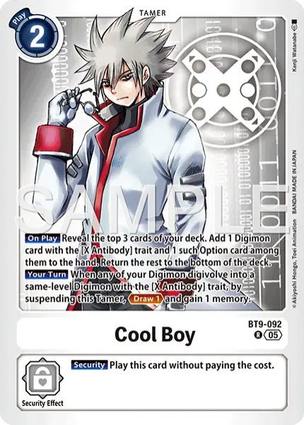 Digimon TCG Card 'BT9-092_P5' 'Cool Boy'