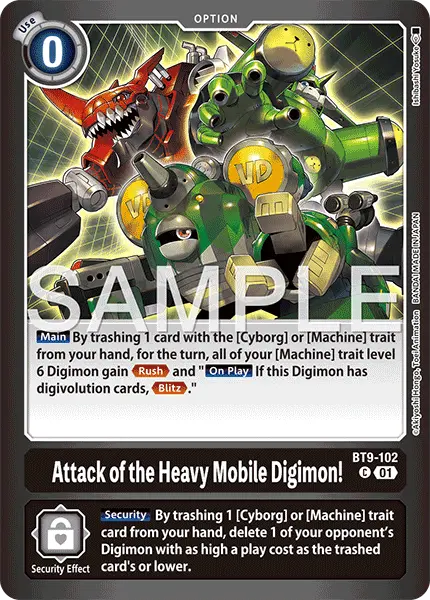 Digimon TCG Card 'BT9-102_P2' 'Attack of the Heavy Mobile Digimon!'