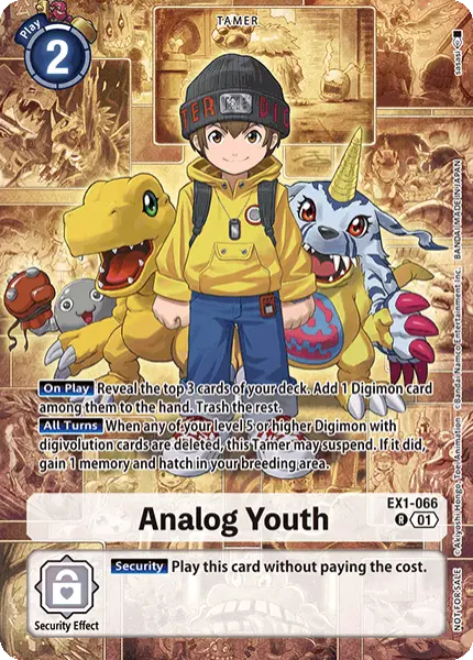 Digimon TCG Card 'EX1-066_P3' 'Analog Youth'