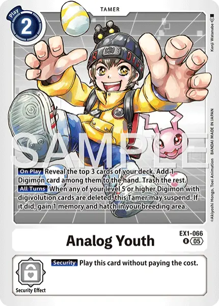 Digimon TCG Card 'EX1-066_P5' 'Analog Youth'