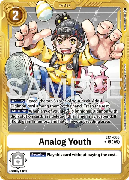 Digimon TCG Card 'EX1-066_P6' 'Analog Youth'
