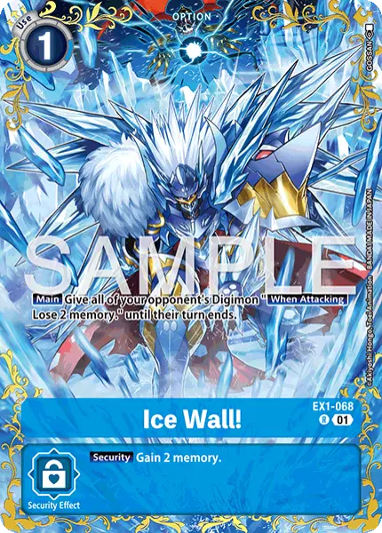 Digimon TCG Card 'EX1-068_P1' 'Ice Wall!'