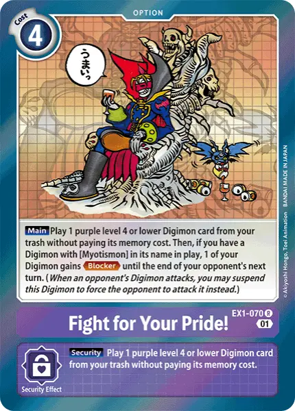 Digimon TCG Card 'EX1-070' 'Fight for Your Pride!'