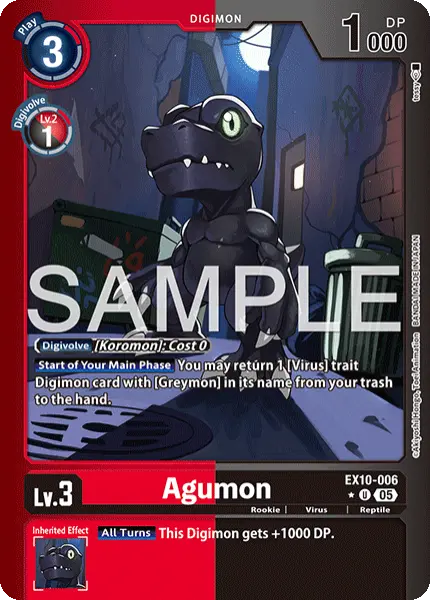 Digimon TCG Card 'EX10-006_P1' 'Agumon'