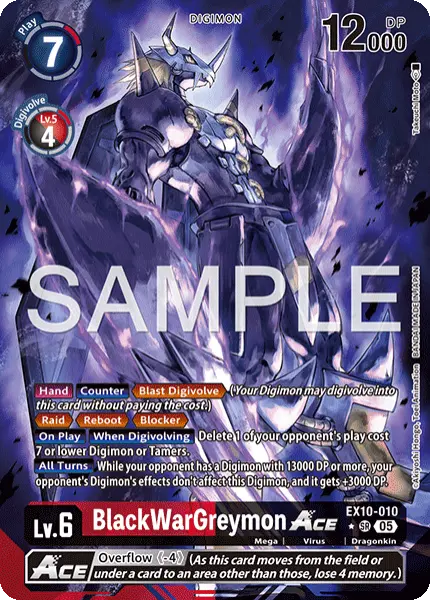Digimon TCG Card 'EX10-010_P1' 'BlackWarGreymon'