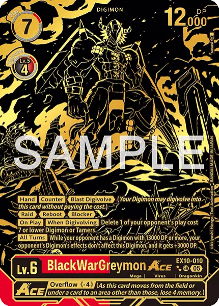 Digimon TCG Card 'EX10-010_P2' 'BlackWarGreymon'