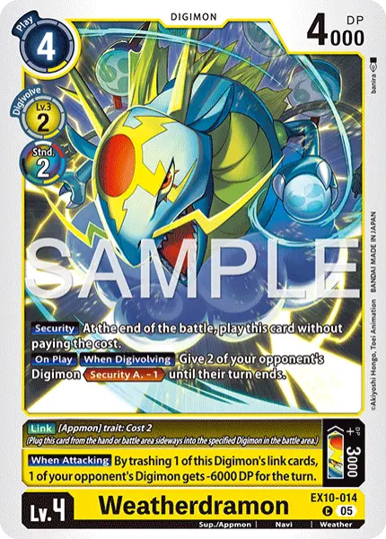 Digimon TCG Card 'EX10-014' 'Weatherdramon'