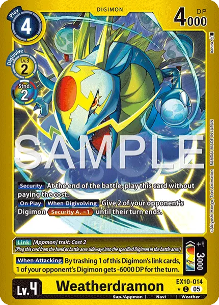 Digimon TCG Card 'EX10-014_P1' 'Weatherdramon'