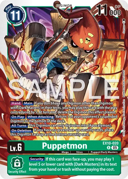 Digimon TCG Card 'EX10-020' 'Puppetmon'
