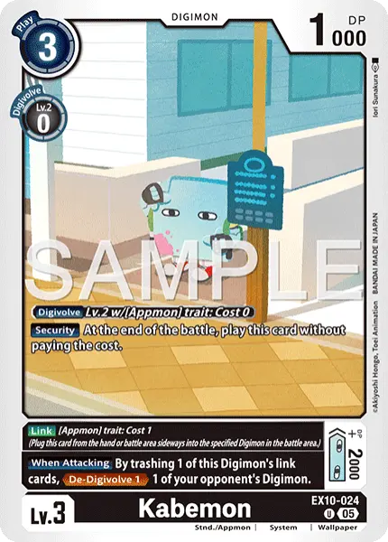 Digimon TCG Card 'EX10-024' 'Kabemon'